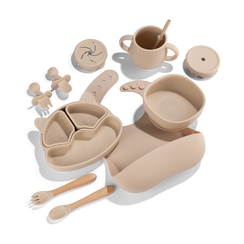 Silicone Baby Feeding Set 11pc Bundle  | Chino