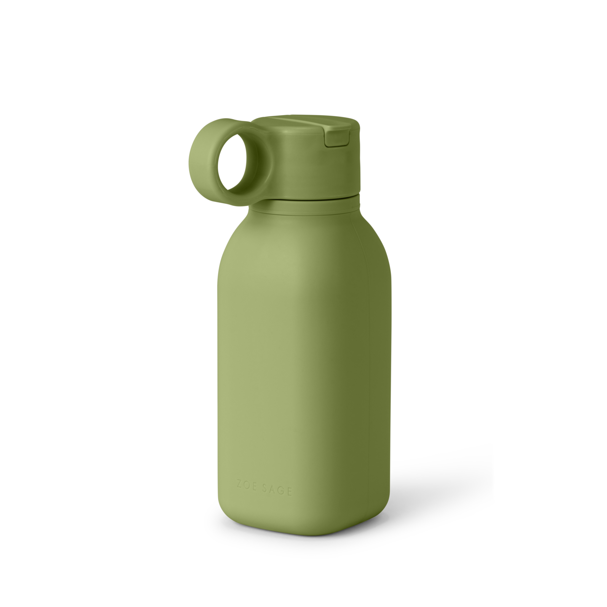 Silicone Drinking Water Bottle 450ml | Sage Green