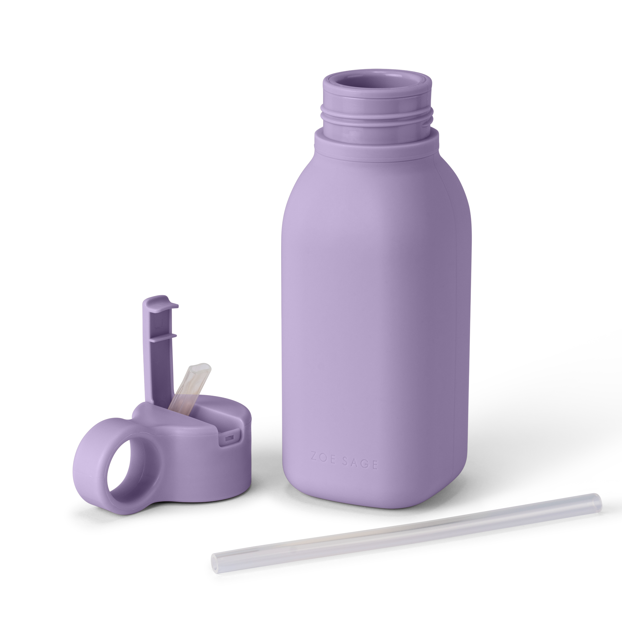 Silicone Drinking Water Bottle 450ml | Pastel Purple