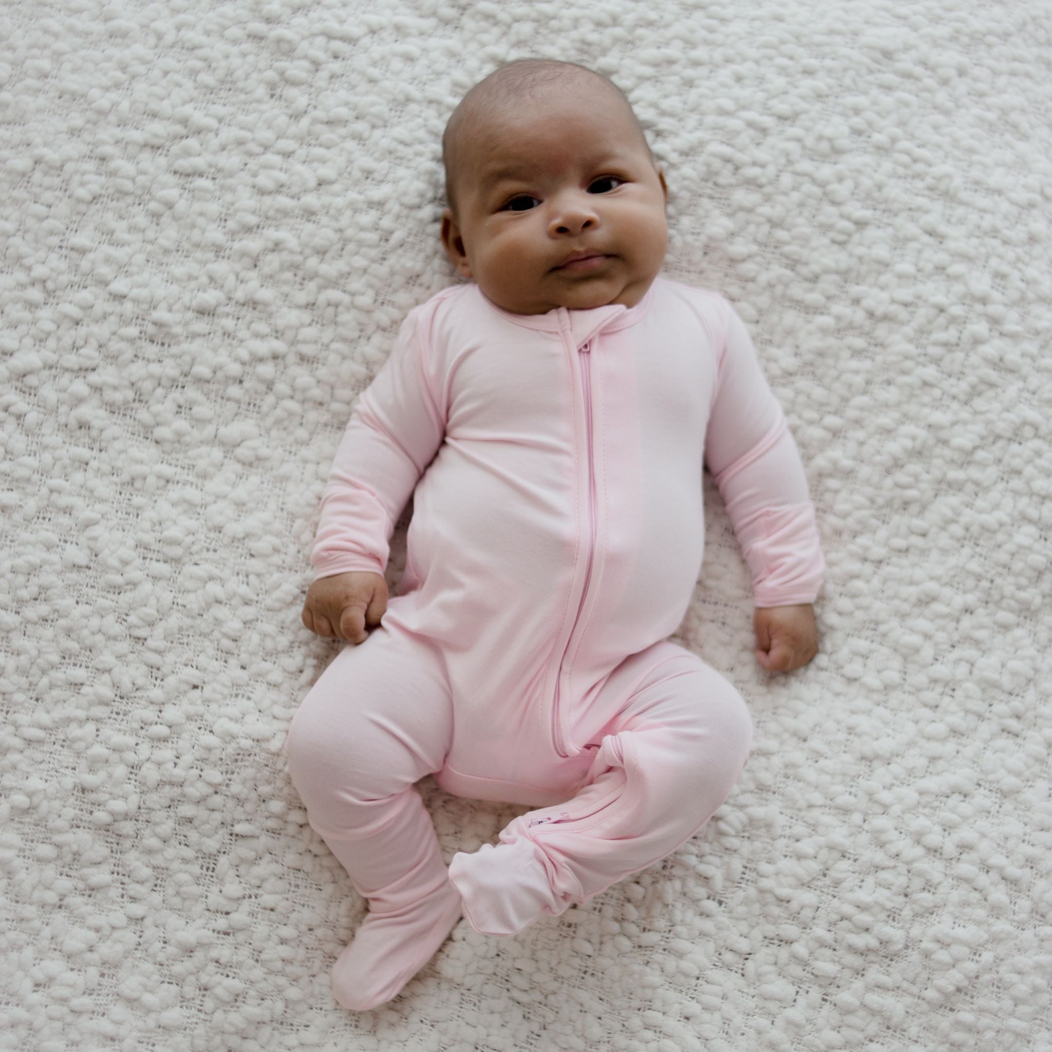 Bamboo Zip Growsuit Romper - Twilight Pink