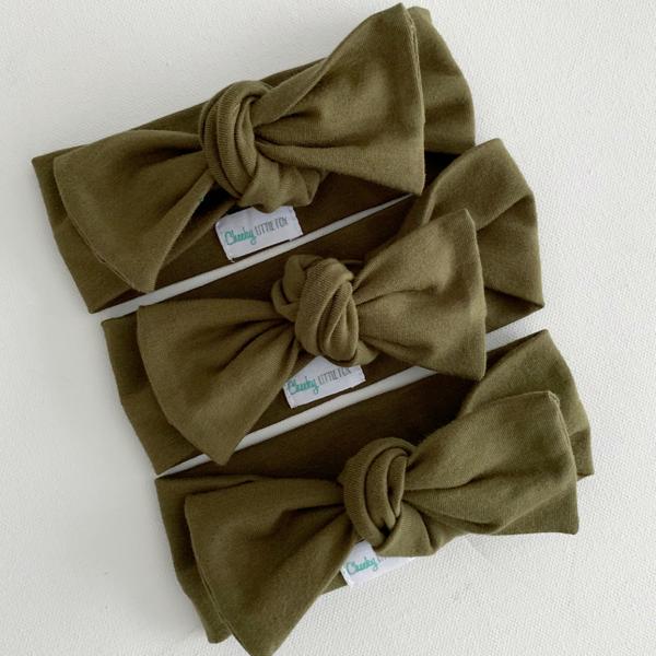 Bow Knot Headband - Olive